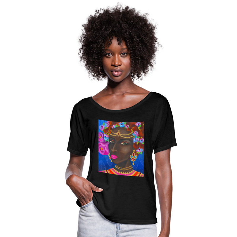 Women’s Flowy T-Shirt | ZOFIA - black