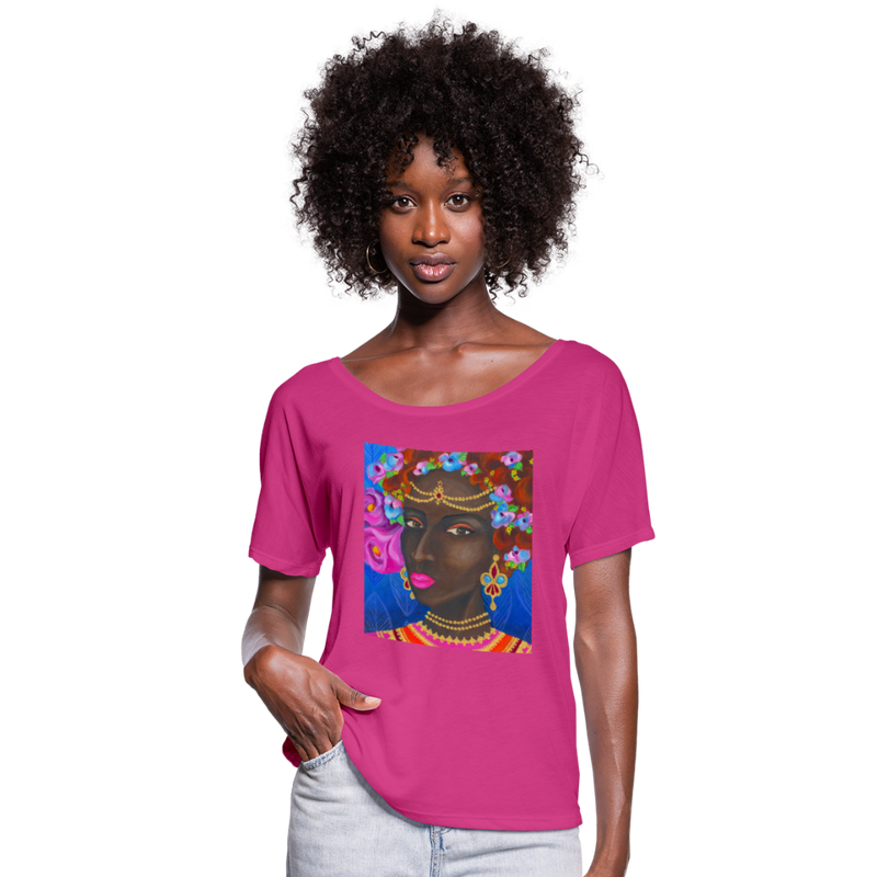 Women’s Flowy T-Shirt | ZOFIA - dark pink