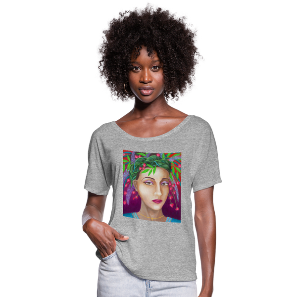 Women’s Flowy T-Shirt | LUXANNA - heather gray