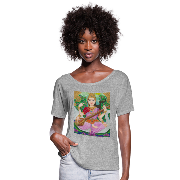 Women’s Flowy T-Shirt | SARASWATI - heather gray