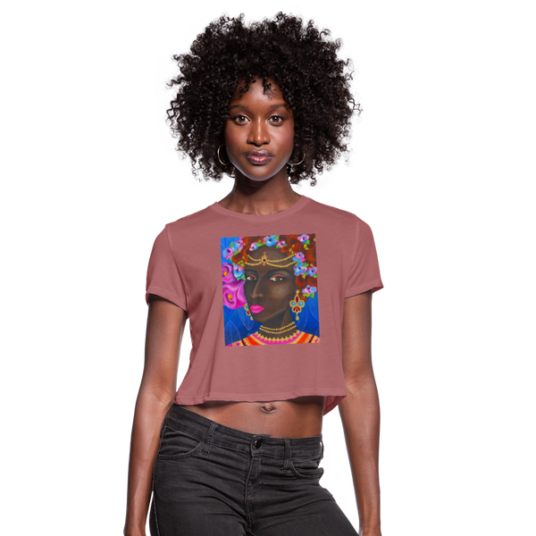 Women's Cropped T-Shirt | ZOFIA - mauve