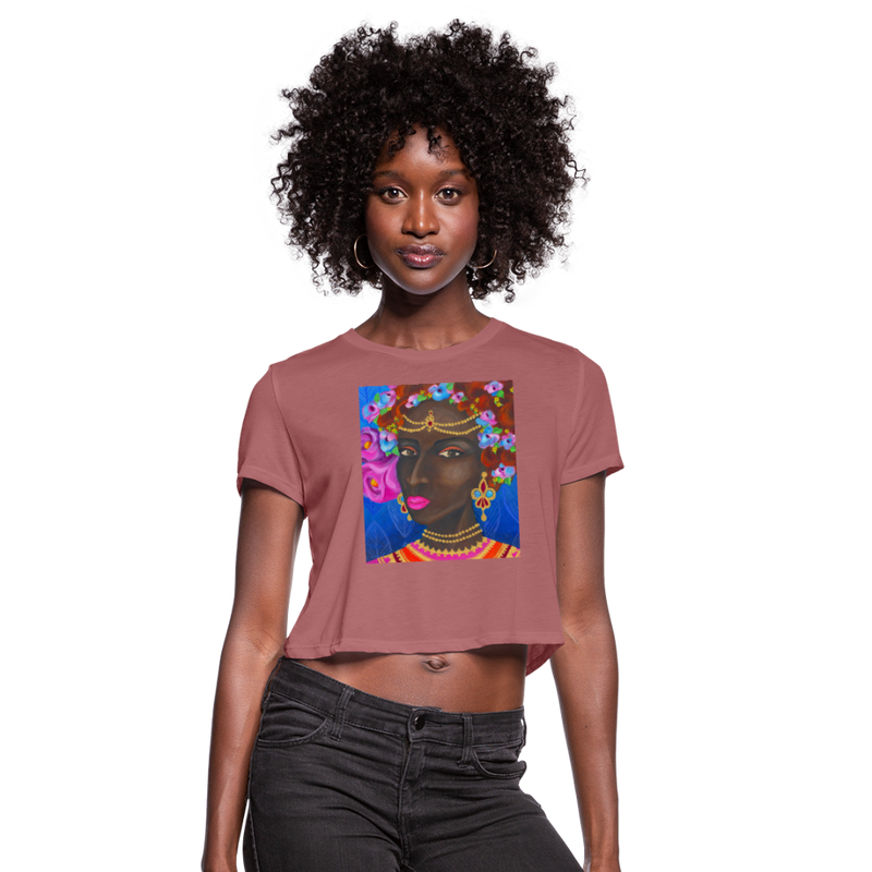 Women's Cropped T-Shirt | ZOFIA - mauve