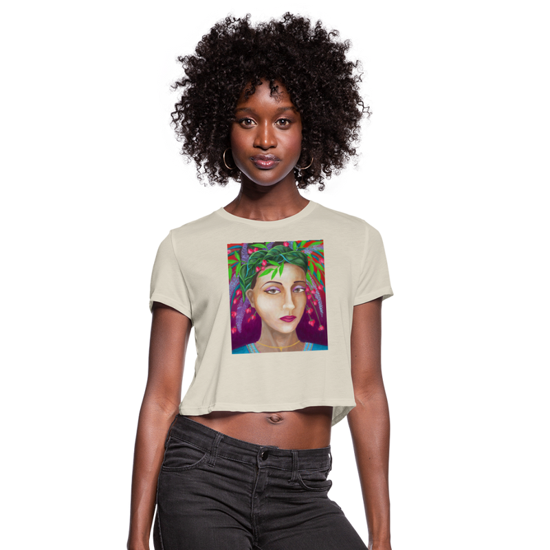 Women's Cropped T-Shirt | LUXANNA - dust