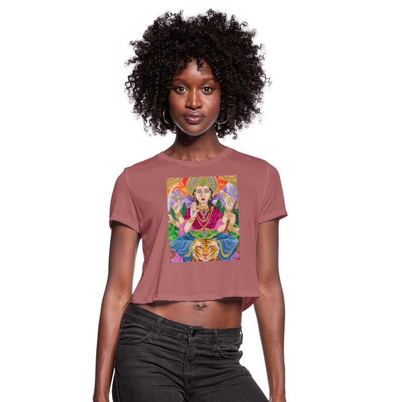 Women's Cropped T-Shirt | DURGA - mauve