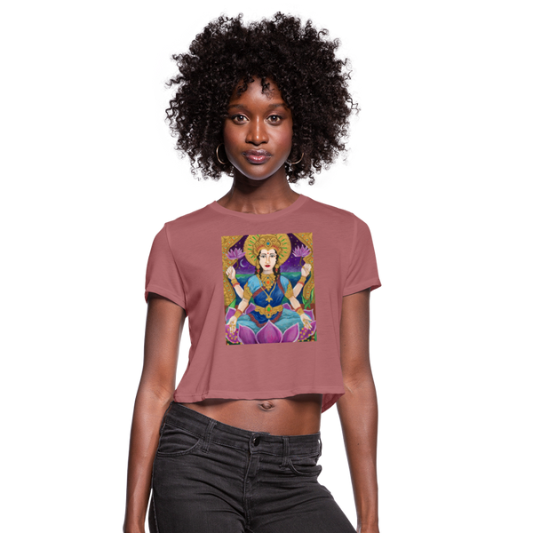 Women's Cropped T-Shirt | LAKSHMI - mauve