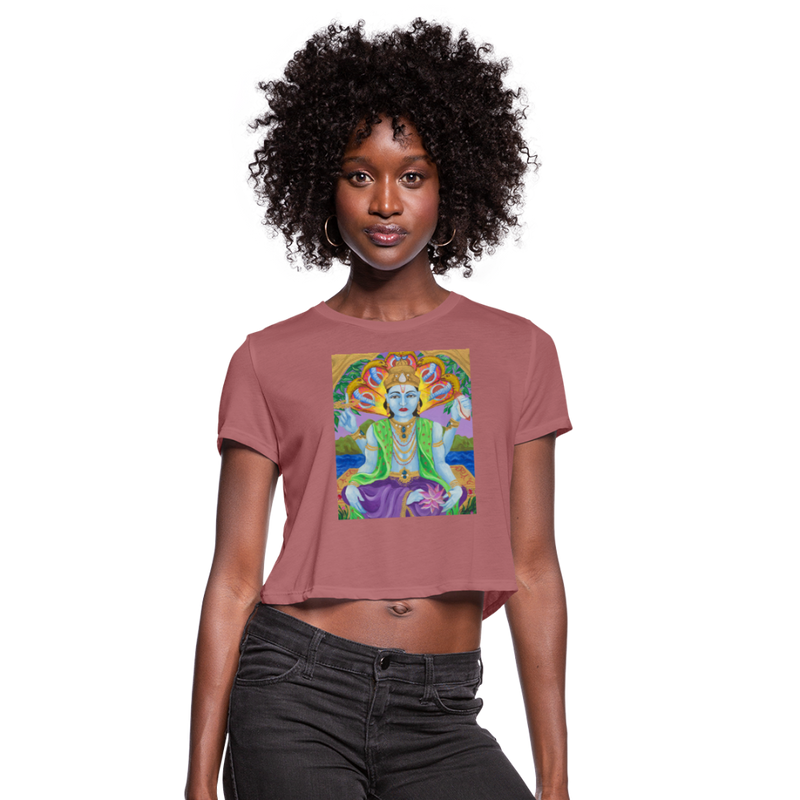 Women's Cropped T-Shirt | VISHNU - mauve