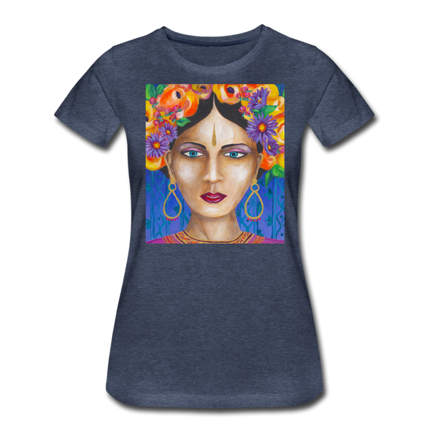 Women’s Premium T-Shirt | MARTINA - heather blue