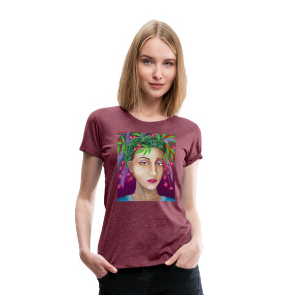 Women’s Premium T-Shirt | LUXANNA - heather burgundy