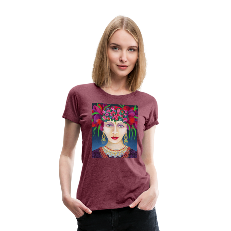 Women’s Premium T-Shirt | AMELIA - heather burgundy