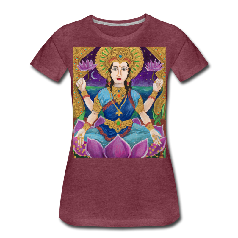 Women’s Premium T-Shirt | LAKSHMI - heather burgundy