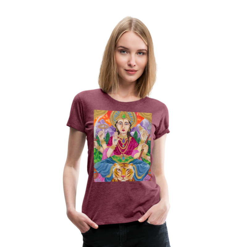 Women’s Premium T-Shirt | DURGA - heather burgundy