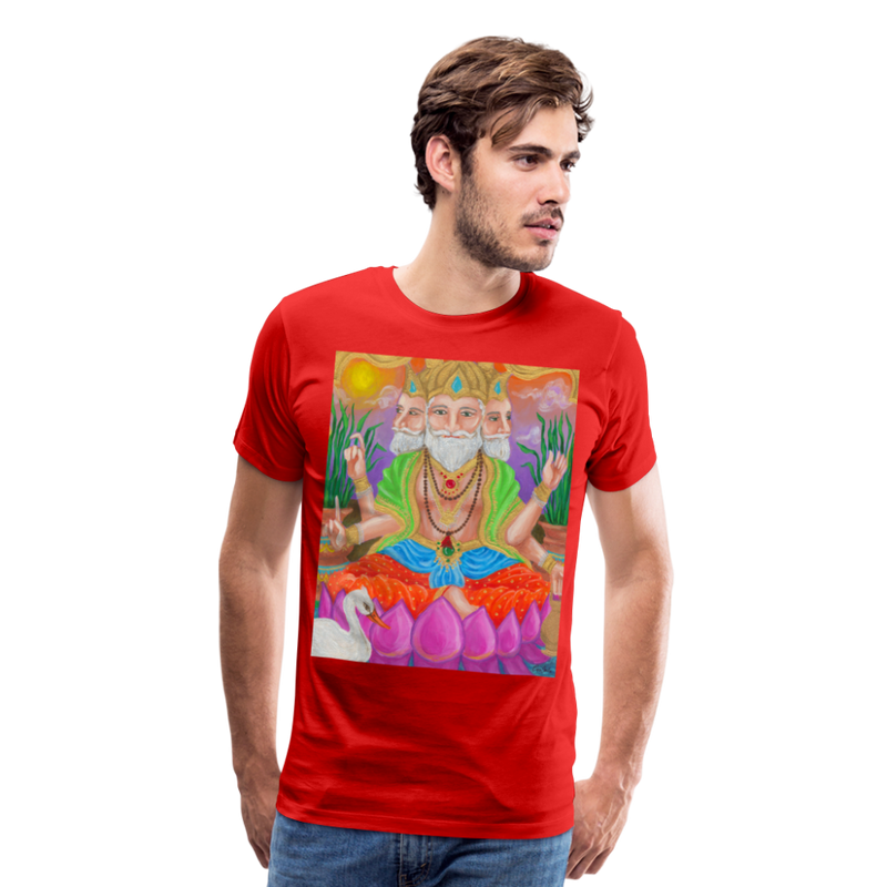 Men's Premium T-Shirt | STYLE 1 | BRAHMA - red