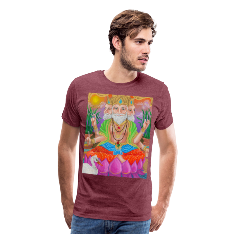 Men's Premium T-Shirt | STYLE 1 | BRAHMA - heather burgundy