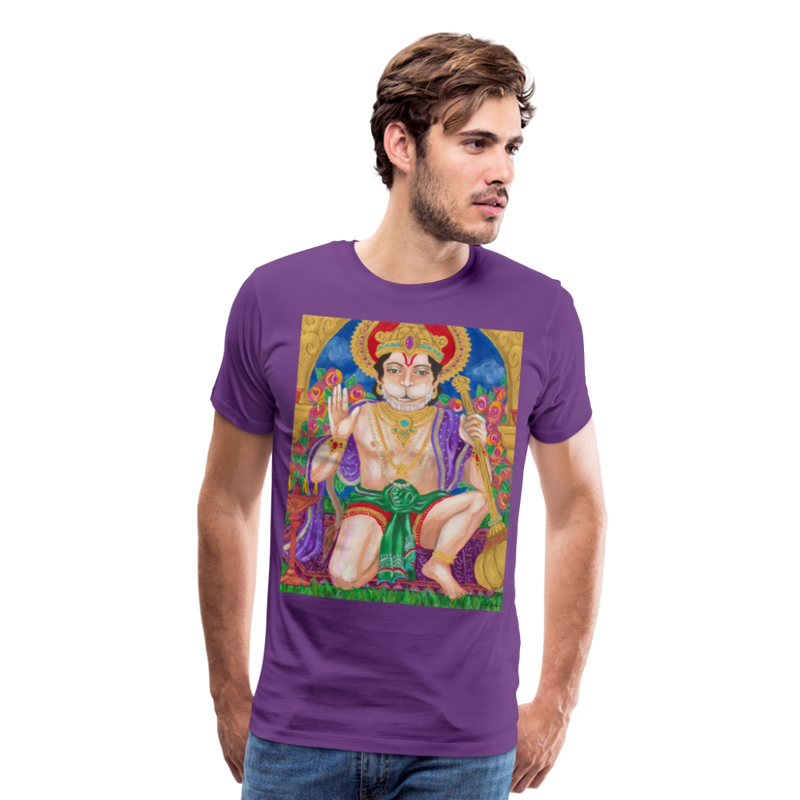 Men's Premium T-Shirt | STYLE 1 |  HANUMAN - purple