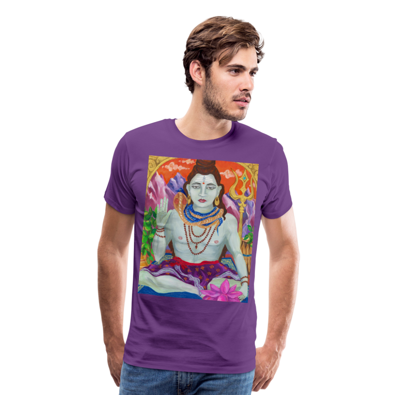 Men's Premium T-Shirt | STYLE 1 | SHIVA - purple