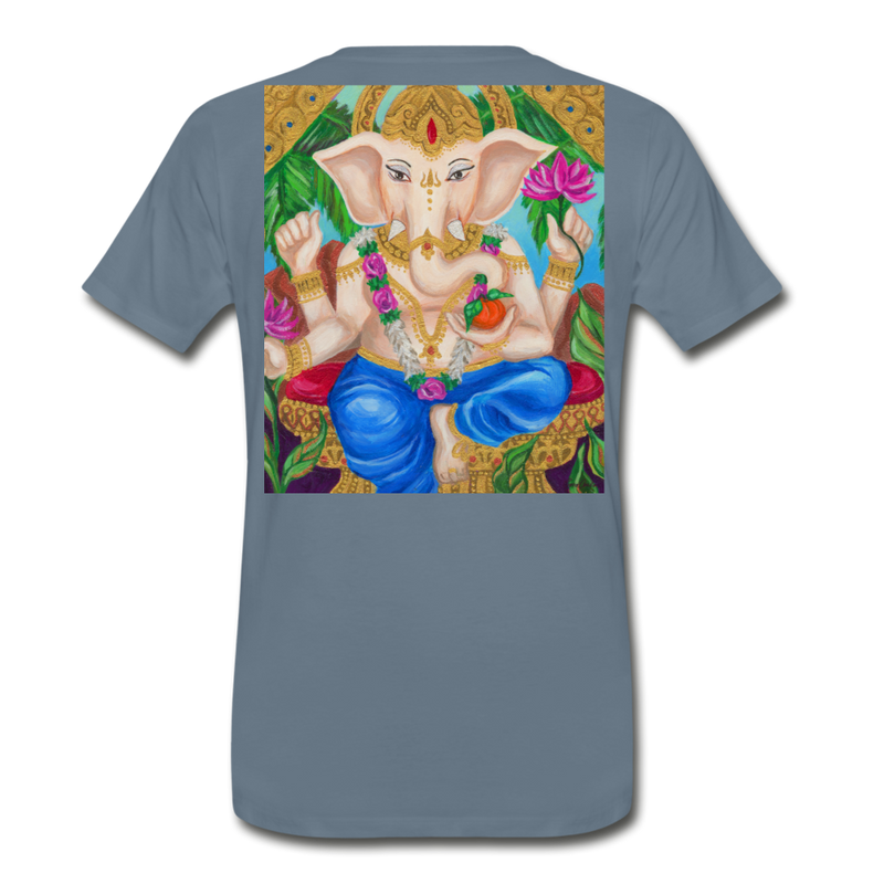 Men's Premium T-Shirt | STYLE 2 | GANESHA - steel blue