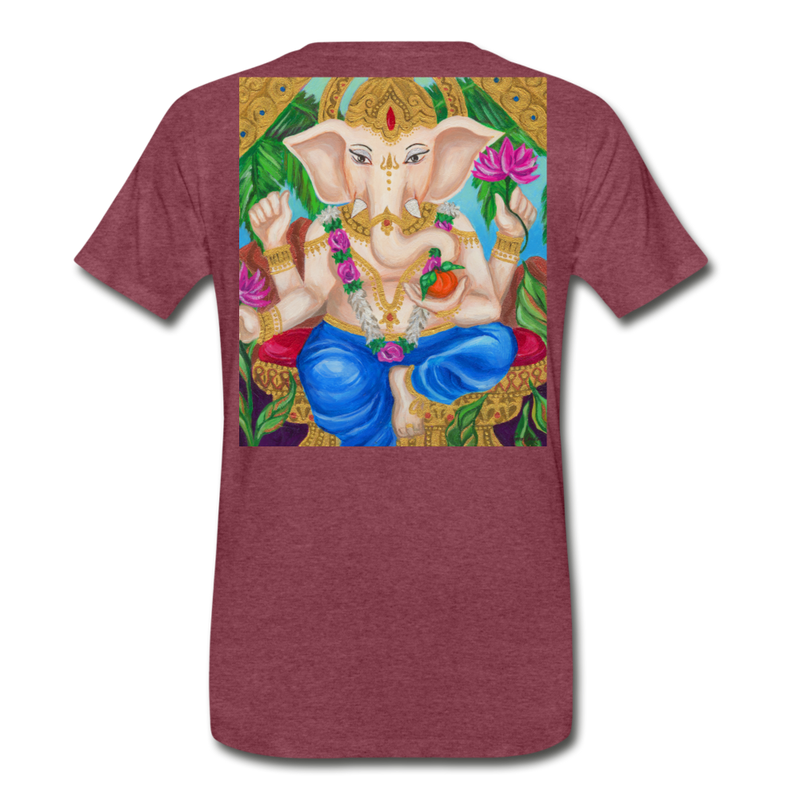 Men's Premium T-Shirt | STYLE 2 | GANESHA - heather burgundy
